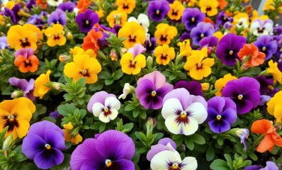 Vibrant flowers in various colors