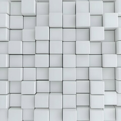 White Cube 3D Abstract Background
