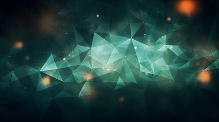 Digital nature themed geometric abstract poster background