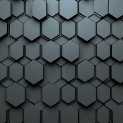 Fototapeta premium Dark Hexagon 3D Background