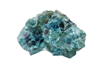 Fluorite mineral stone on a white background close up.
