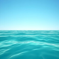 Fototapeta premium Ocean 3D Render Turquoise Water Background