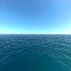 Obraz premium Ocean 3D Render Blue Sea Background