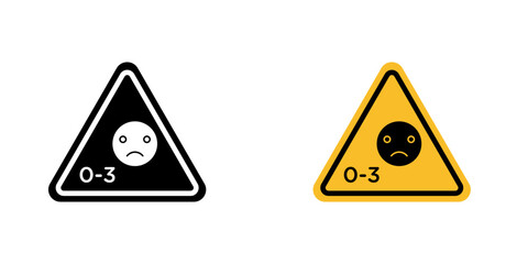 Age warning signs vector graphic pack