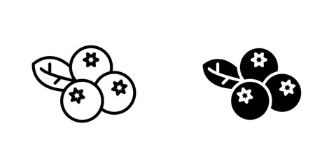 Blueberry icons vector graphic pack