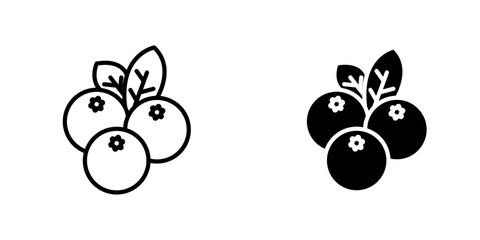 Blueberry icons vector graphic pack