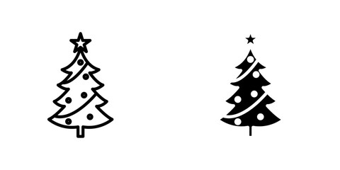 Christmas tree icons vector graphic pack