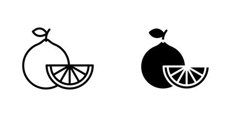 Citrus fruit icons vector graphic pack