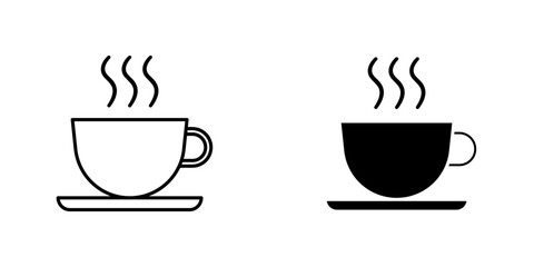 Cup of coffee icons vector graphic pack