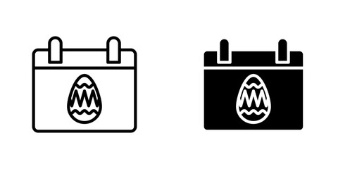 Easter calendar icons vector graphic pack