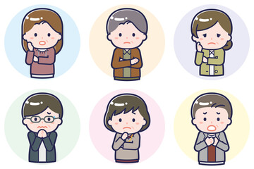 いろいろな人物セット_困惑_中年