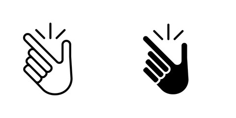 Finger snapping icons vector graphic pack