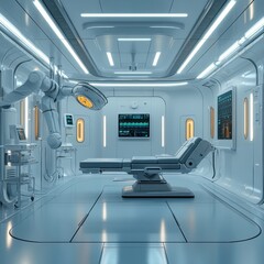 Obraz premium Futuristic Medical Room with High-Tech Equipment