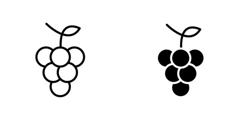 Grape icons vector graphic pack