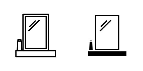 Makeup mirror icons vector graphic pack