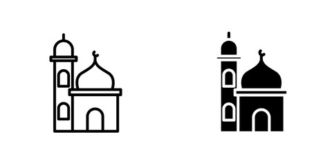 Mosque icons vector graphic pack