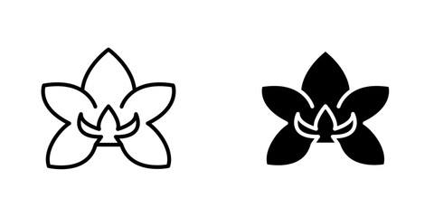 Moth orchid icons vector graphic pack © Abstractor