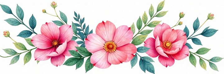 A stunning watercolour flower arrangement with eucalyptus and ferns, flowers, arrangement