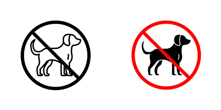 No dogs allowed sign vector graphic pack