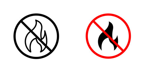 No fire sign vector graphic pack