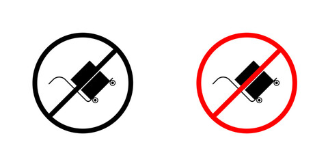 No hand truck sign vector graphic pack