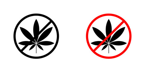 No Marijuana sign vector graphic pack