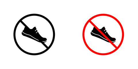 No shoes sign vector graphic pack