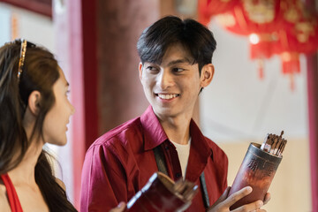 Joyful Celebration of Chinese New Year with Traditional Customs and Festive Decorations