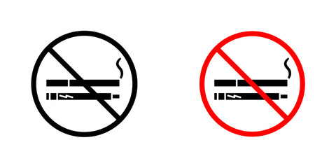 No smoking including electronic cigarettes sign vector graphic pack