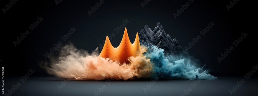 Poster resonant frequencies a captivating depicting the dynamic interplay of vibrant energetic patterns sym