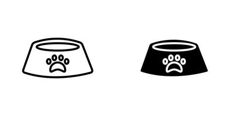 Pets bowl icons vector graphic pack