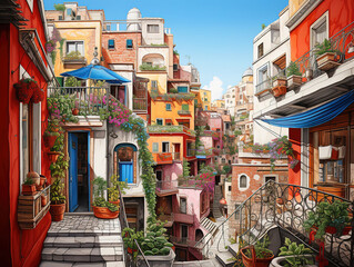 Naklejka premium Amazing 3d rendering of fantasy building