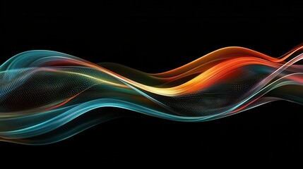 Colorful abstract technology wave graphic background
