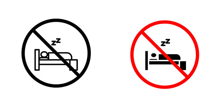 Sleepover ban signs vector graphic pack