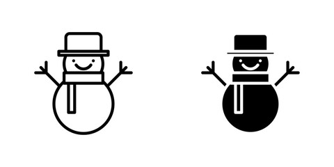 Snowman icons vector graphic pack