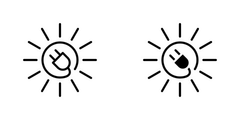 Solar energy icons vector graphic pack