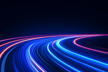 Abstract 3D Light Trails Background