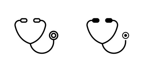 Stethoscope icons vector graphic pack