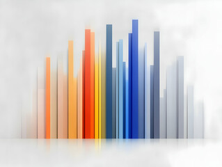 Abstract 3D Colorful Bars Background