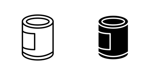 Tin can icons vector graphic pack