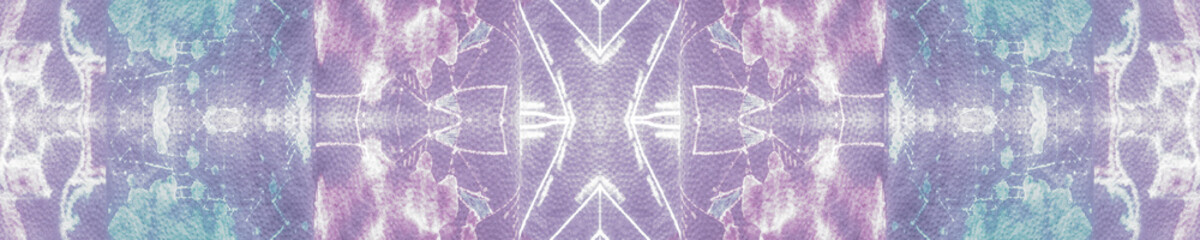 White Vintage Ornament. Lilac Ethnic Abstract.