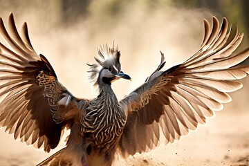 Fototapeta premium feathered spread dust spreads like feathers or leaves