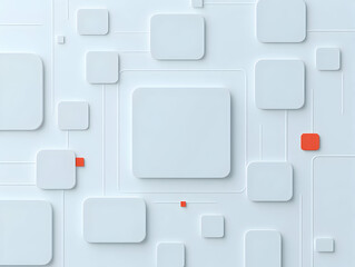 Abstract 3D Background White Square Pattern