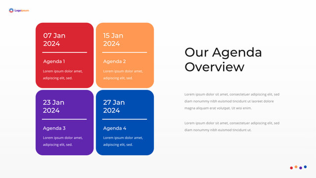 Business and Corporate Agenda or Schedule Template