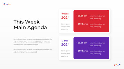 Business and Corporate Agenda or Schedule Template