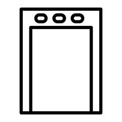 Metal Detector Vector Line Icon Design