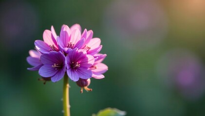 Obraz premium Delicate globe-shaped purple flowers on a slender stem, purple, amaranthus