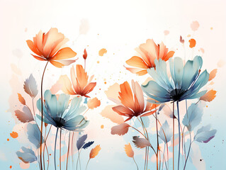 Naklejka premium Attractive Flowers in the sky by person