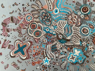 Illustration of funny doodle people 