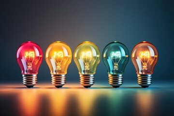 Unbelievable Five light bulbs with the word quot light quot on them